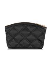 Black quilted women's cosmetic bag TOREN-0281-99(W24)-04