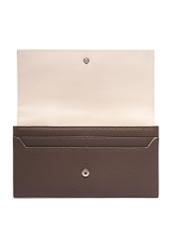 Dark beige women's wallet with cream interior POREC-0439-1K(Z26) - front product view, on white background.