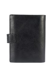 Leather black men's wallet with clasp PORMS-0647-99(W25)