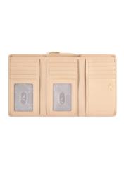 Large beige leather women's wallet PORES-0801R-81(Z25), product view inside on white background.