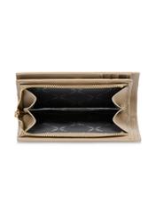 Women's beige leather wallet with RFID protection PORES-0805RFID-82(W24)-05