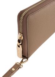 Beige leather women's belt wallet PORES-0897-81(Z23)-05