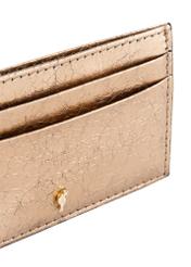 Gold leather card case PORES-0835A-28(W23)-04