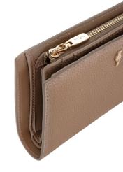 Beige leather women's wallet PORES-0834-81(W23)-07