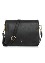 Black leather women's handbag TORES-0911D-99(W25)-01