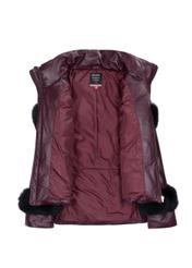 Women's down insulated leather jacket KURDS-0186-5499(Z20)-03
