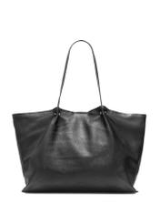 Black large leather women's handbag TORES-1181-99(Z25), product view from the front on a white background.