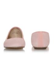 Pink velour ballerinas for women BUTYD-0713A-34(W23)-03