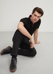 Men's black chinos SPOMT-0087-99(W24)-02