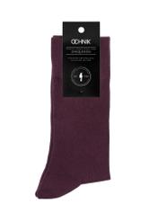 Long maroon men's socks SKAMT-0174-49(Z23)-02