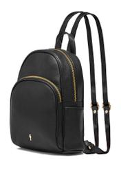 Black leather women's backpack TORES-1089-99(W25)-02