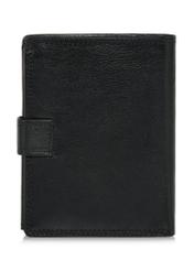 Men's black leather clasp wallet PORMS-0605-99(W24)-02