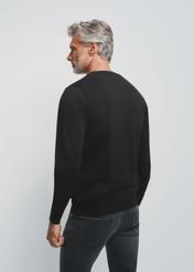 Black men's sweater with logo SWEMT-0159-99(Z24)-04