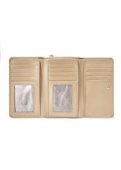 Beige leather medium women's wallet PORES-0801F-80(W25)