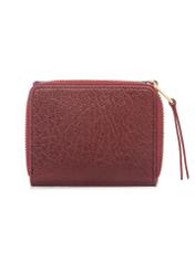 Small foldable women's leather wallet PORES-0816-4C(W26), back view of the product on a white background.