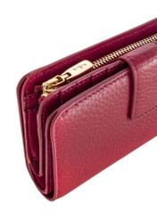 Women's pink leather wallet PORES-0896-34(W24)-08