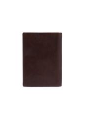 Dark brown leather men's wallet PORMS-0736-1I(Z26), product view from the back on a white background.