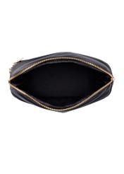 Black women's cosmetic bag TOREC-1348-9I(Z26), product view inside on white background.