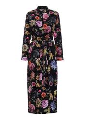 Floral maxi dress with belt SUKDT-0141A-15(Z23)-04