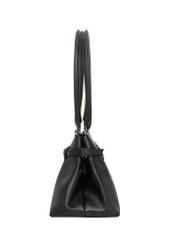 Black leather women's handbag TORES-1329-99(Z26). Side view on a white background.