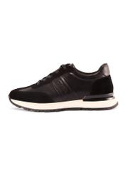 Black men's sports shoes BUTYM-0510-99(Z25) - side view of the product on a white background.