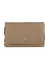 Large beige leather women's wallet PORES-0801B-80(W24)-01