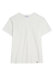 Men's white cotton T-shirt TSHMT-0149-0B(W26), front product view on a white background.