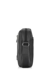 Black leather men's bag TORMS-0251B-99(Z25), side product view on white background.