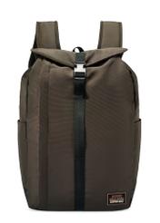 Men's khaki backpack TORMN-0415-8D(W26) - front product view, on white background.