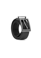 Men's double-sided leather belt PASMS-0167-9P(W26) - front product view, on white background.