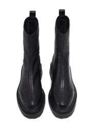 Black leather women's ankle boots BUTYD-1324-99(Z26), front product view on white background.