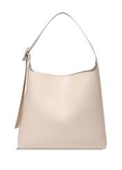 Large cream women's shoulder bag TOREC-1337-0B(Z26) - front product view, on a white background.