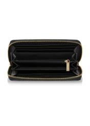 Large black ladies wallet with embossing POREC-0350-99(Z24)-04