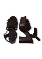 Women's suede platform sandals BUTYD-1274-1I(W26), top view of the product on a white background.