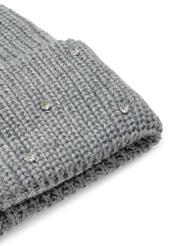 Gray women's wool hat CZADT-0207-91(Z25), close-up of the product detail on a white background.