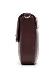 Burgundy women's shoulder bag TOREC-1262-4D(Z26), product view from the side on a white background.