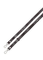 Dark brown small leather women's handbag TORES-1298-1H(W26), product strap view on white background.