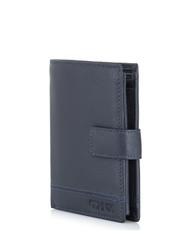 Men's navy blue leather wallet PORMS-0010-69(W24)-06