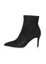 Black suede ankle boots with high heel BUTYD-1122-98(Z24)-05