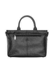 Black large leather women's handbag TORES-1158-99(Z25), product view from the back on a white background.