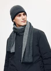 Black classic men's winter scarf SZAMT-0076-98(Z24)