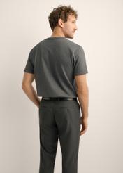 Men's graphite cotton T-shirt TSHMT-0153-9D(Z26). Back view of the product on a model. Half-body view.
