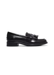 Women's leather moccasins with tassel BUTYD-1295-9F(Z26), side view of the product on a white background.