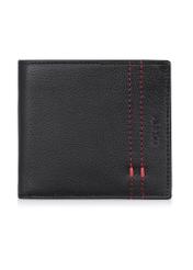 Men's leather wallet with stitching PORMS-0522-99(W23)-01