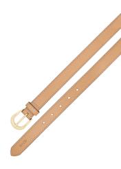 Beige leather women's belt PASDS-0303-1B(W26)