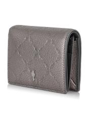 Women's small silver leather wallet PORES-0872-92(Z23)-02