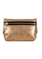 Small gold leather wallet with chain PORES-0877-28(Z23)-04