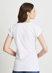 Women's white T-shirt with oriole TSHDT-0097-11(W22)-05