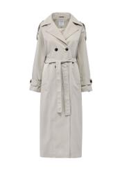 Beige long women's coat KURDT-0563-81(W25)-08