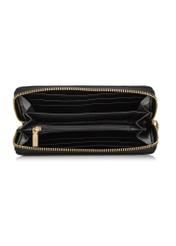 Large black women's wallet with logo POREC-0377-99(W24)-05